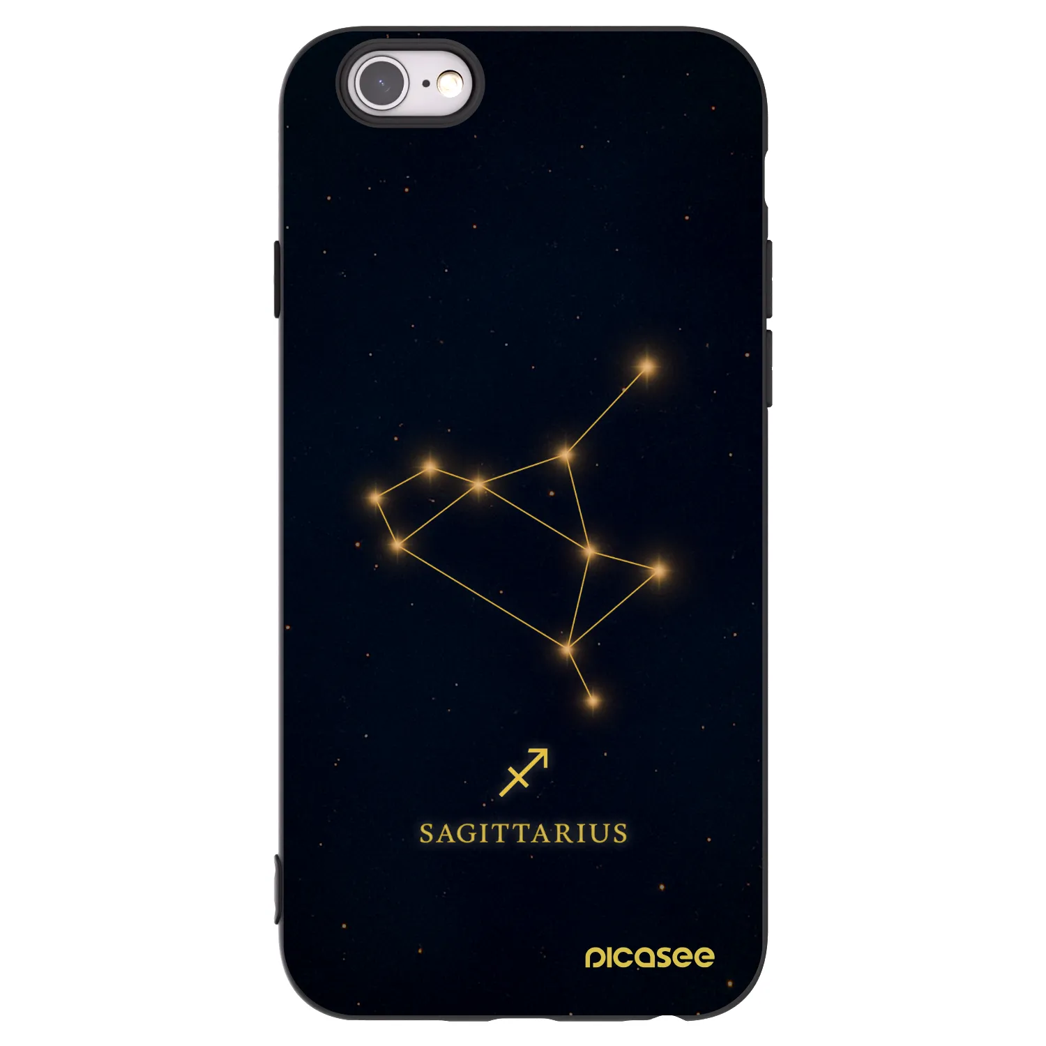 Picasee Apple iPhone 6/6S Hülle - Schwarzes Silikon - SAGITTARIUS