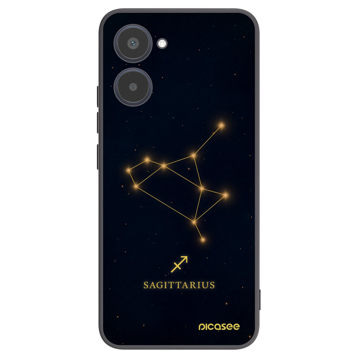 Picasee Realme 10 4G Hülle - Schwarzes Silikon - SAGITTARIUS