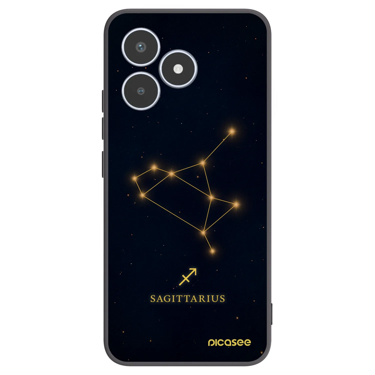 Picasee Realme C53 Hülle - Schwarzes Silikon - SAGITTARIUS