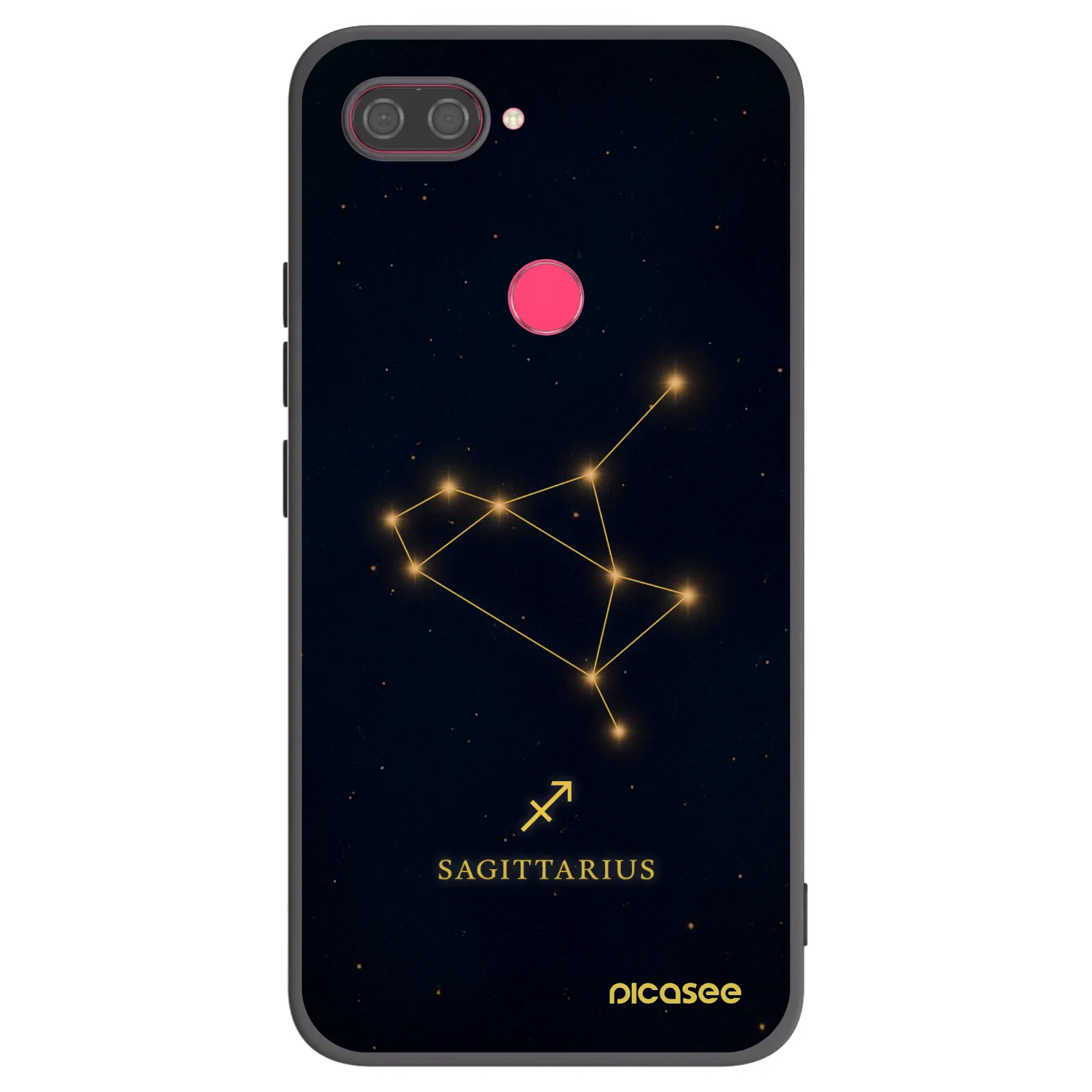Picasee Xiaomi Mi 8 Lite Hülle - Schwarzes Silikon - SAGITTARIUS