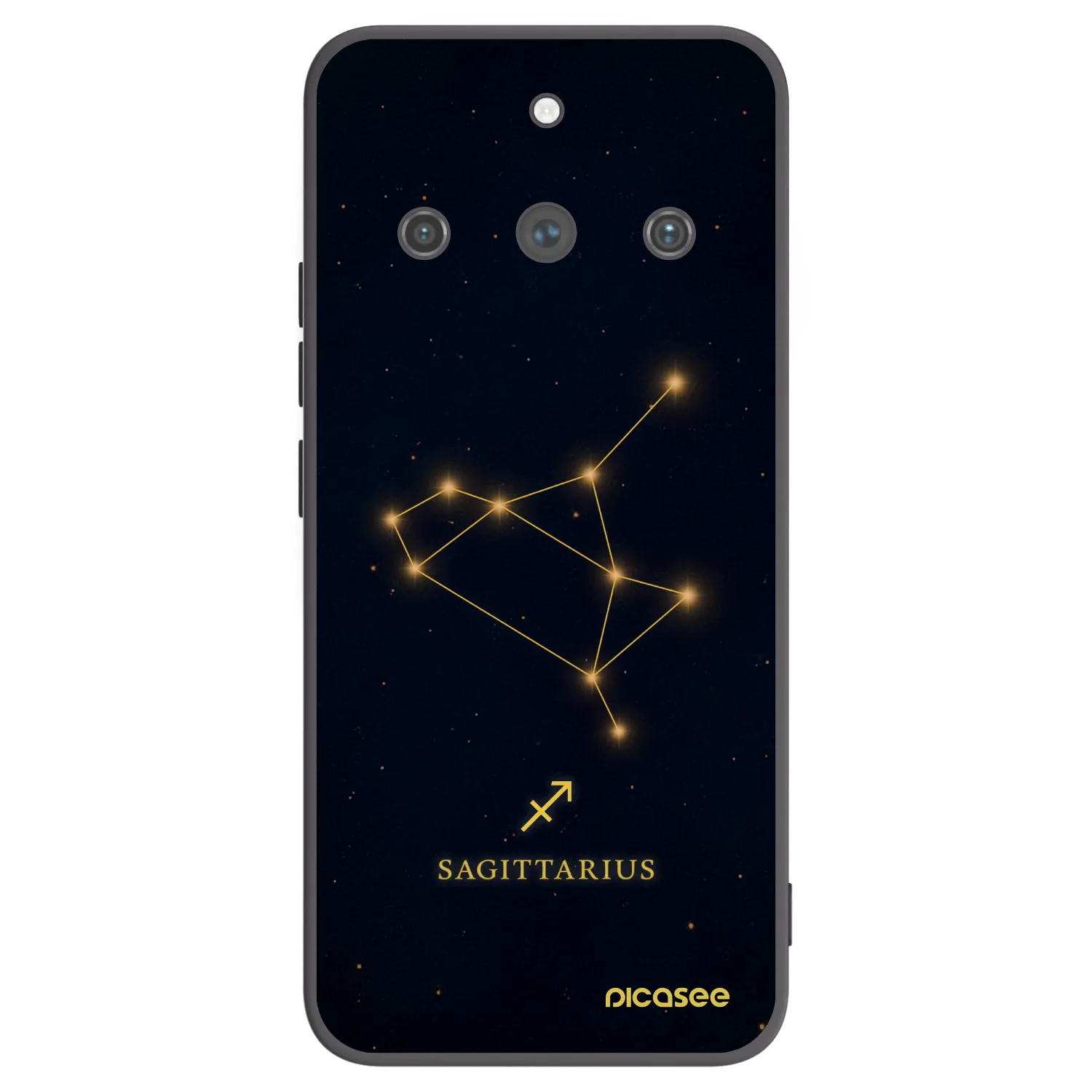 Picasee Realme 11 Pro+ Hülle - Schwarzes Silikon - SAGITTARIUS