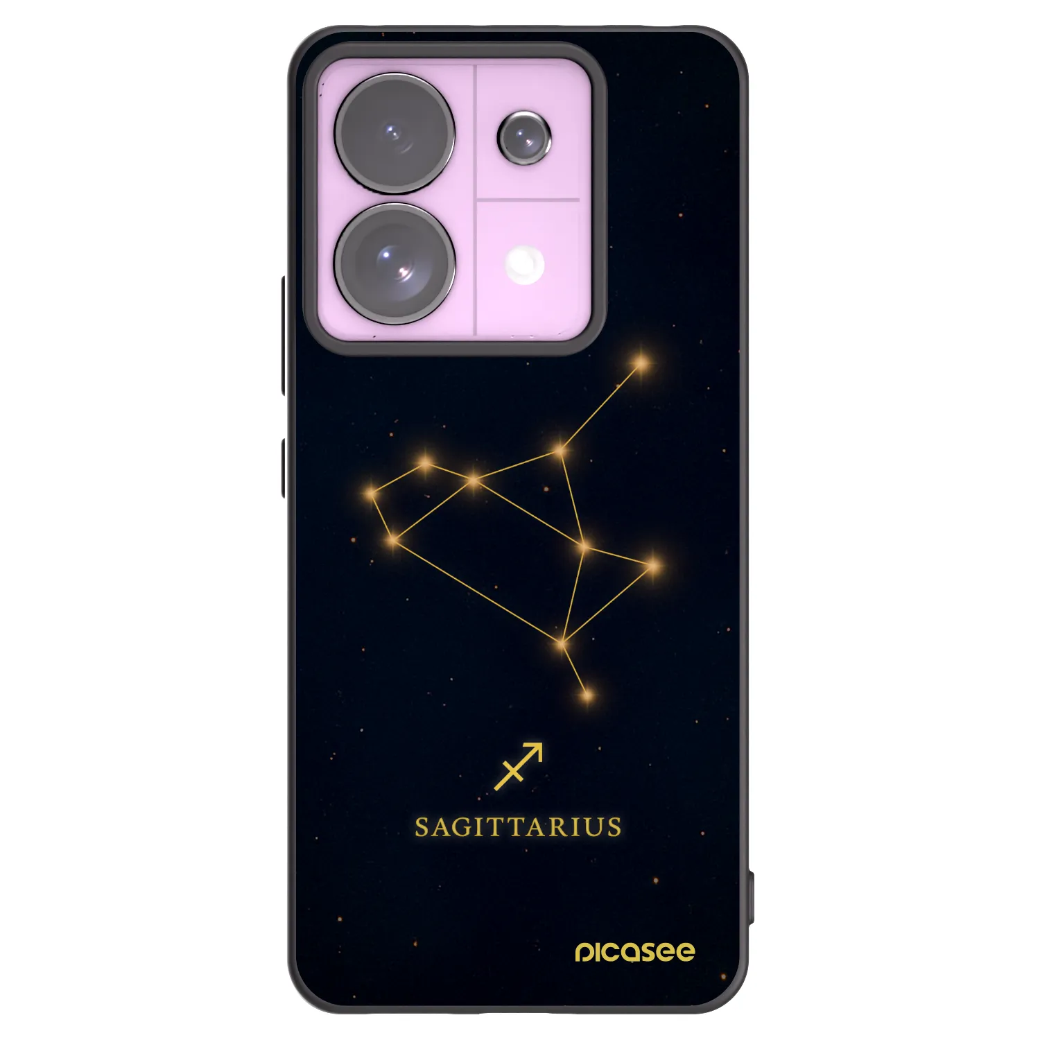 Picasee Xiaomi Redmi Note 13 Pro 5G Hülle - Schwarzes Silikon - SAGITTARIUS