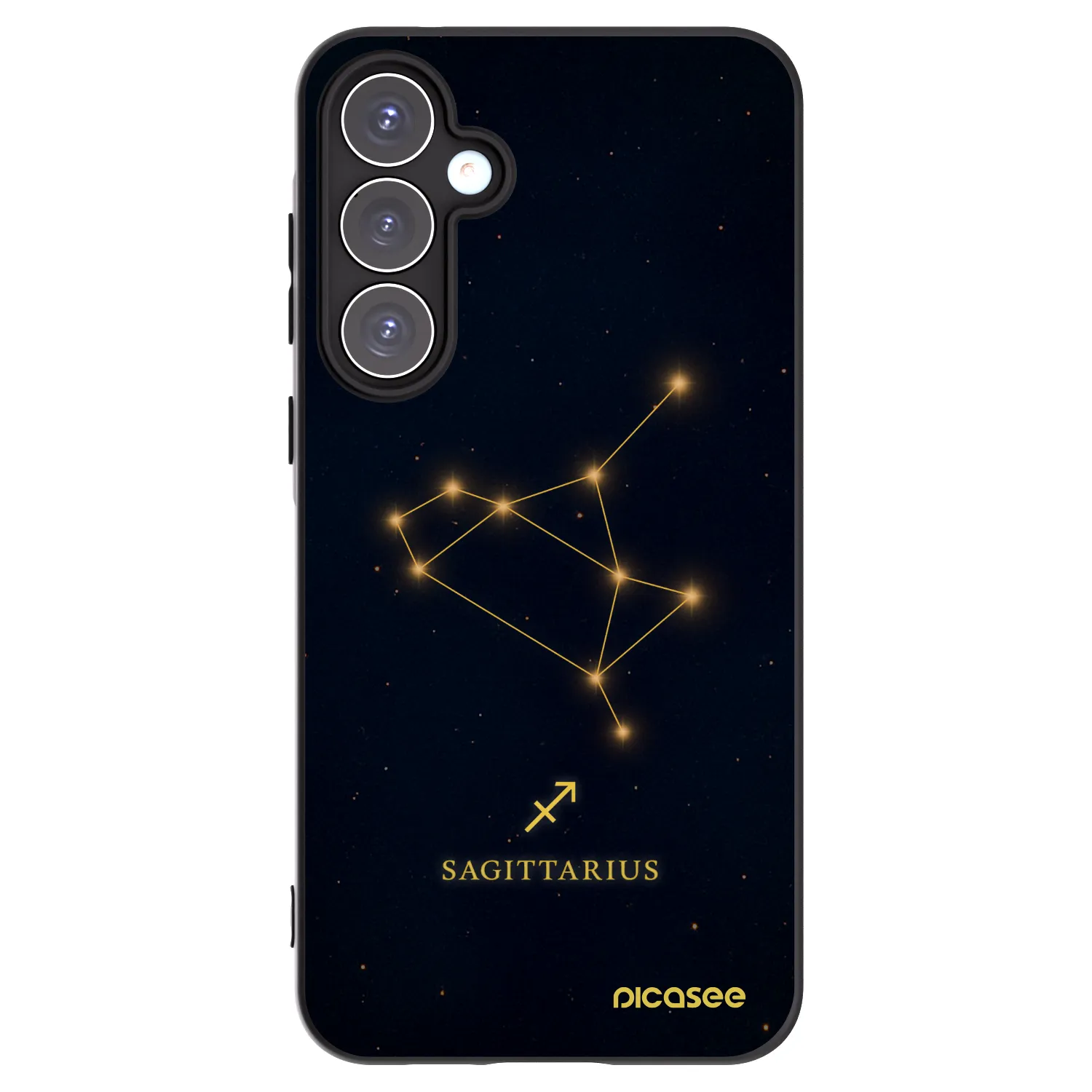 Picasee Samsung Galaxy A55 5G A556B Hülle - Schwarzes Silikon - SAGITTARIUS