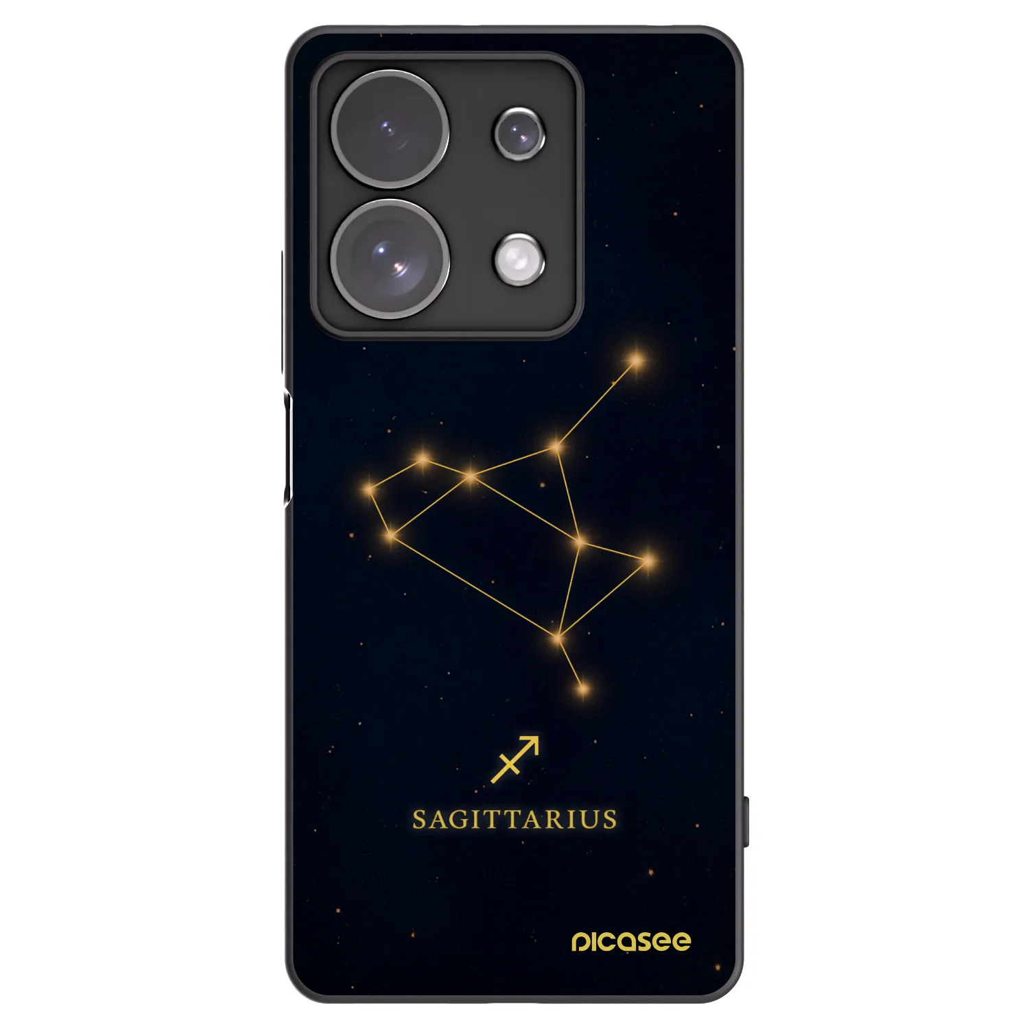 Picasee Xiaomi Redmi Note 13 Pro 4G Hülle - Schwarzes Silikon - SAGITTARIUS