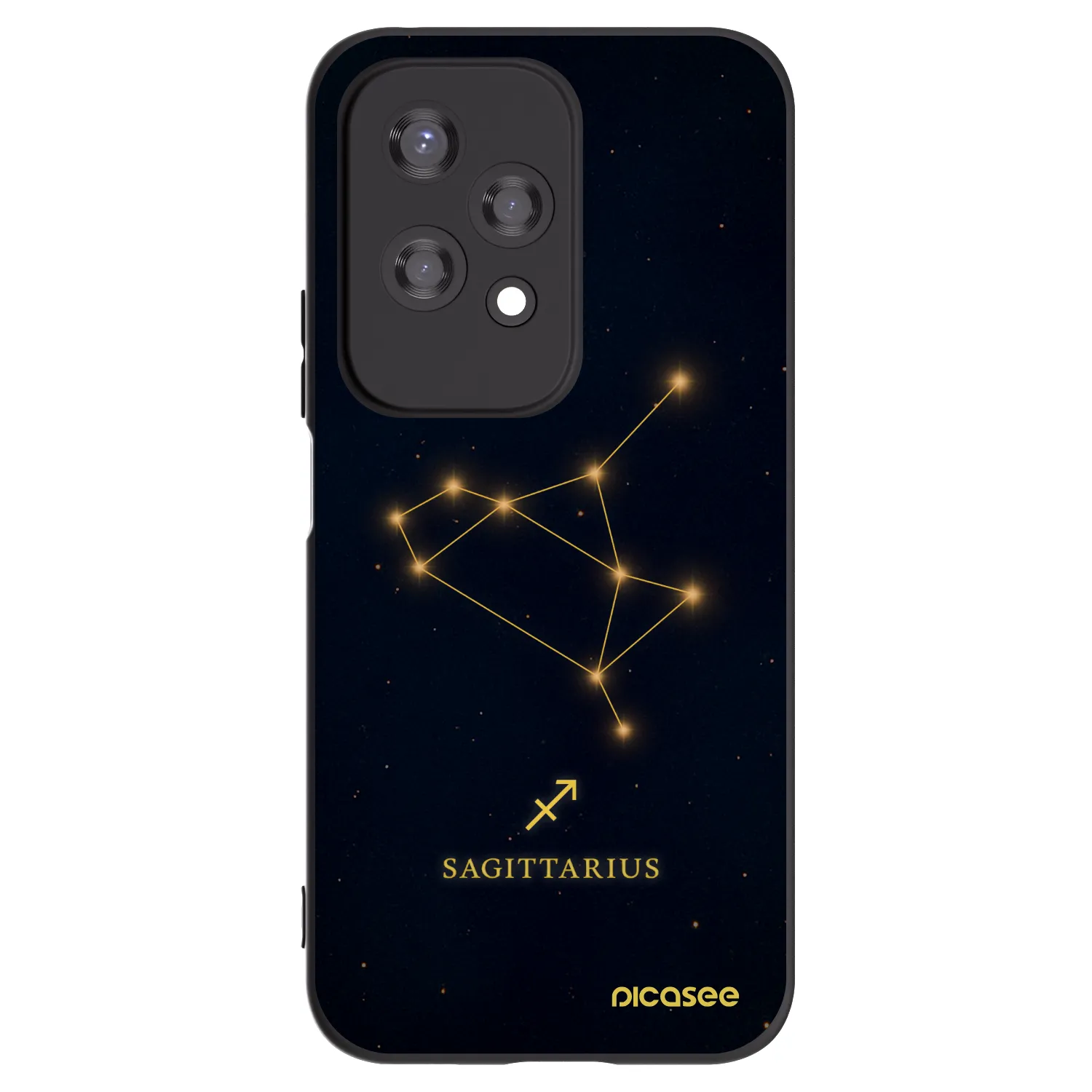 Picasee Honor 200 Lite Hülle - Schwarzes Silikon - SAGITTARIUS