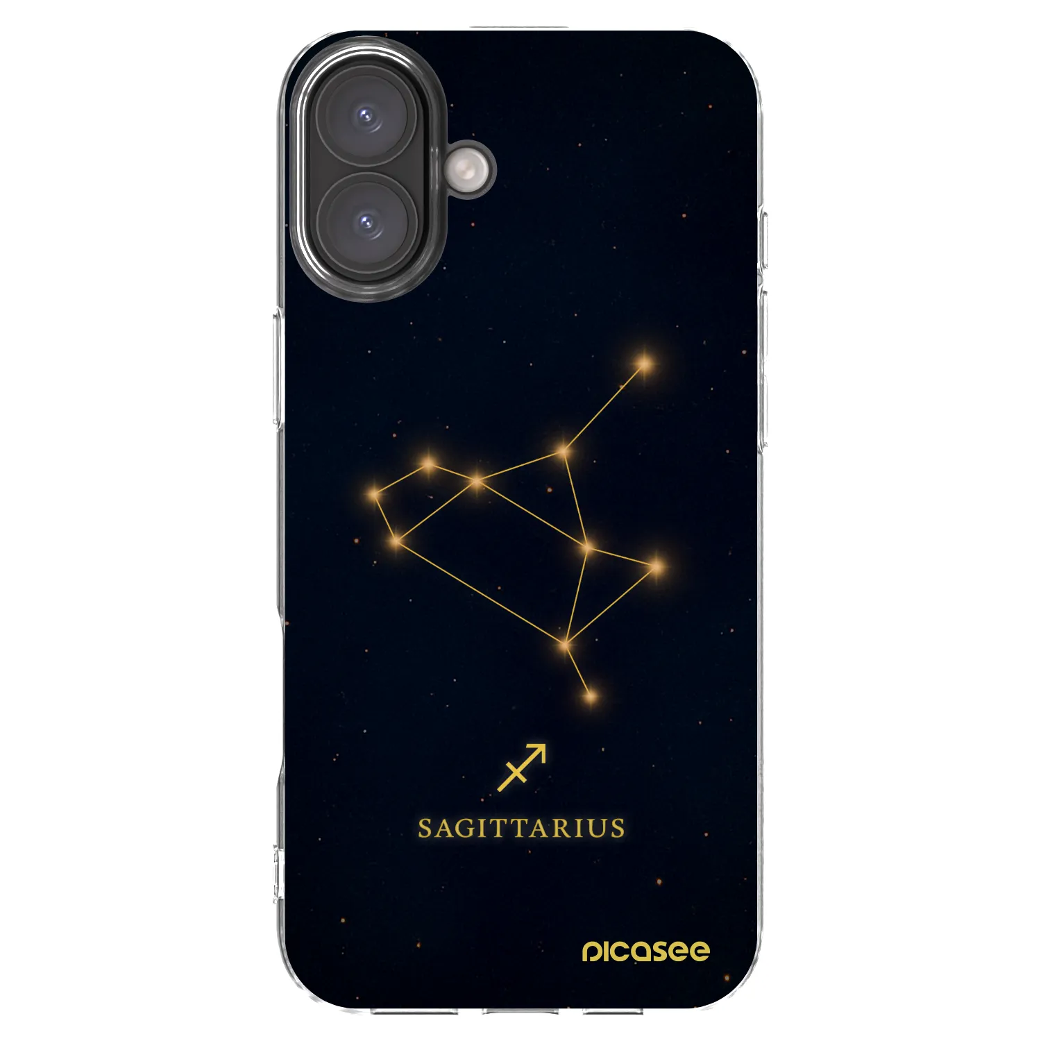 Picasee Apple iPhone 16 Plus Hülle - Transparentes Silikon - SAGITTARIUS