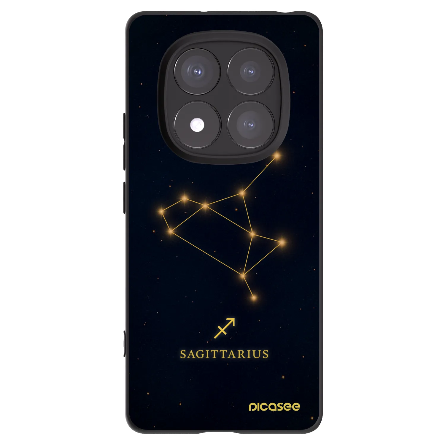 Picasee Xiaomi Redmi Note 14 Pro 5G Hülle - Schwarzes Silikon - SAGITTARIUS