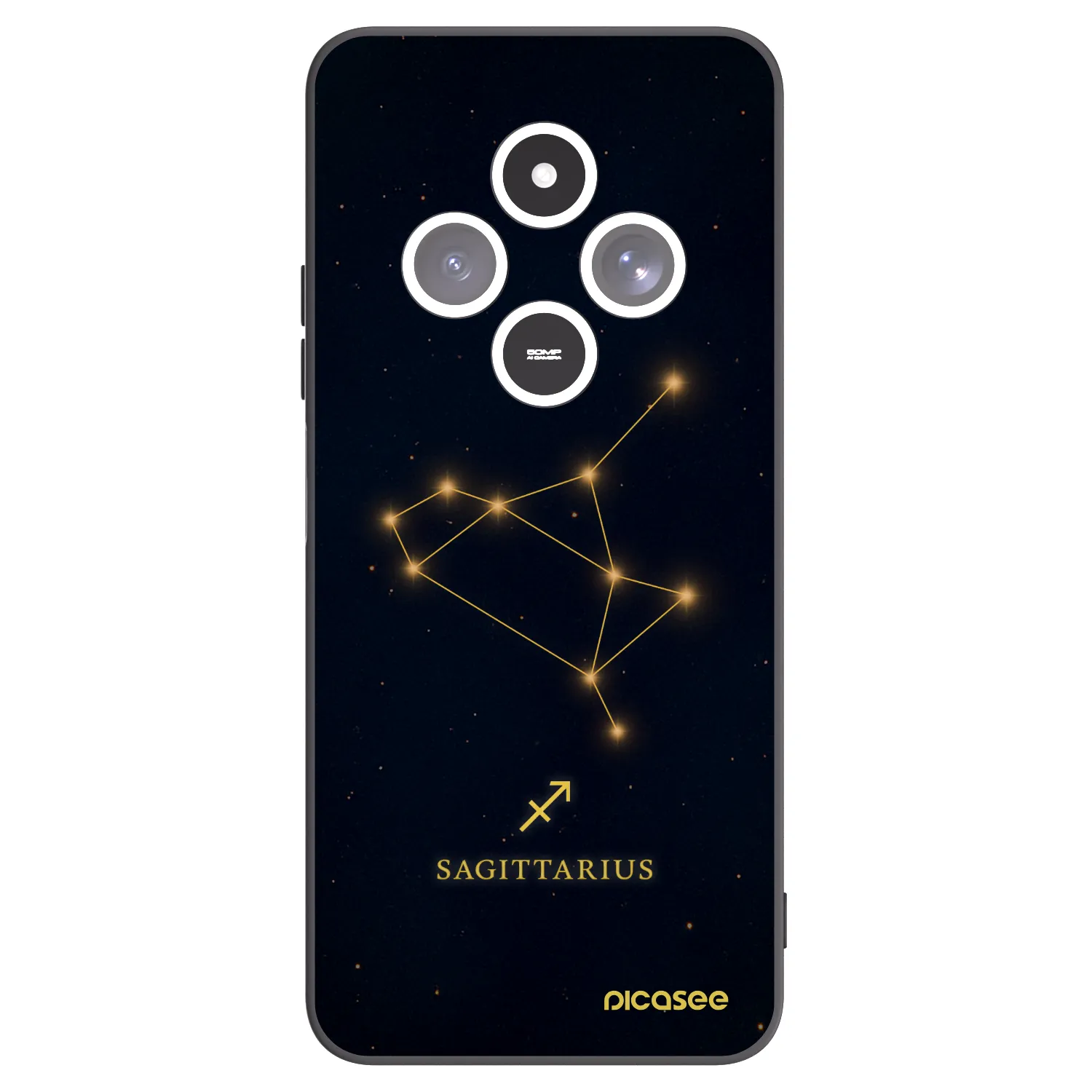 Picasee Xiaomi Redmi 14C Hülle - Schwarzes Silikon - SAGITTARIUS