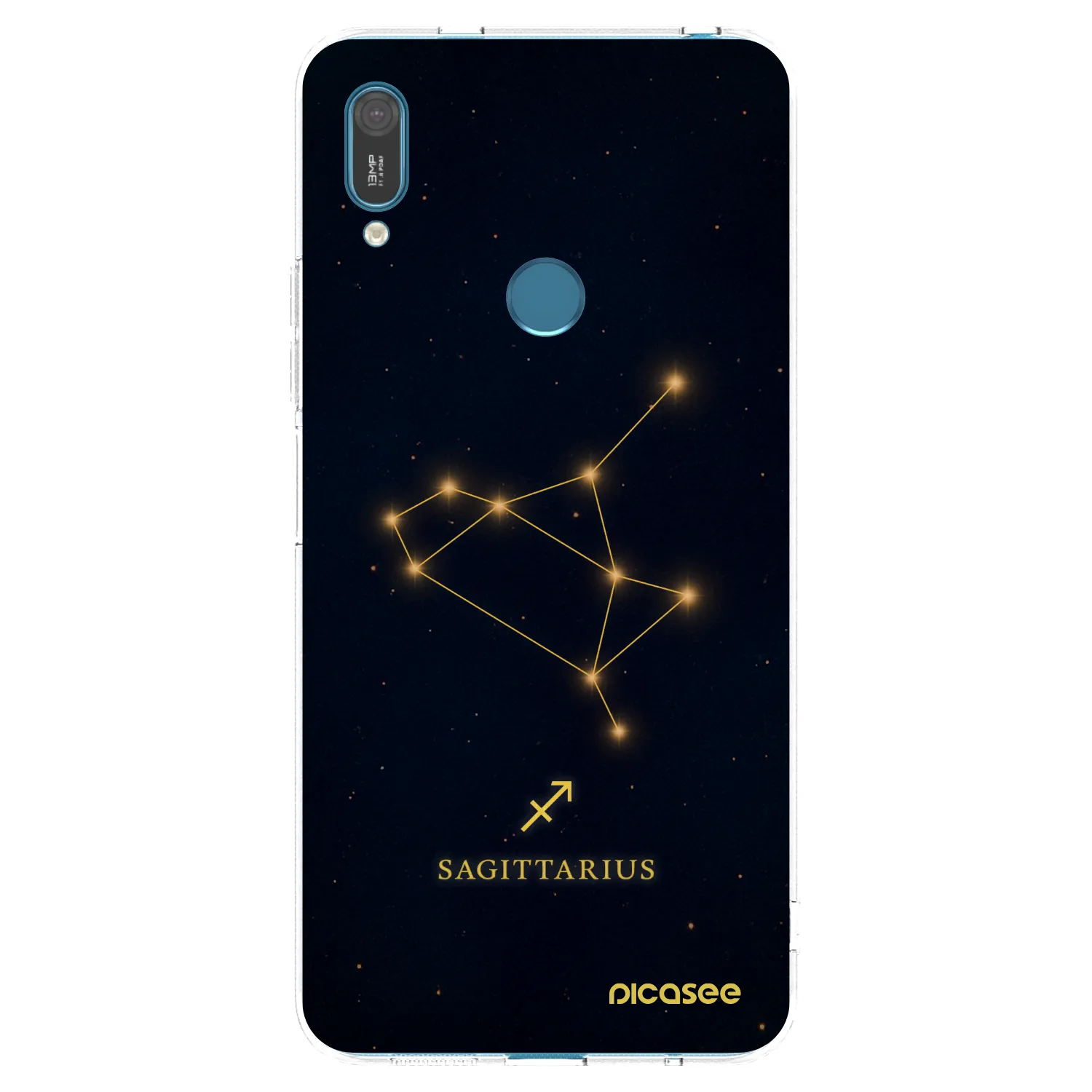 Picasee Huawei Y7 2019 Hülle - Transparentes Silikon - SAGITTARIUS