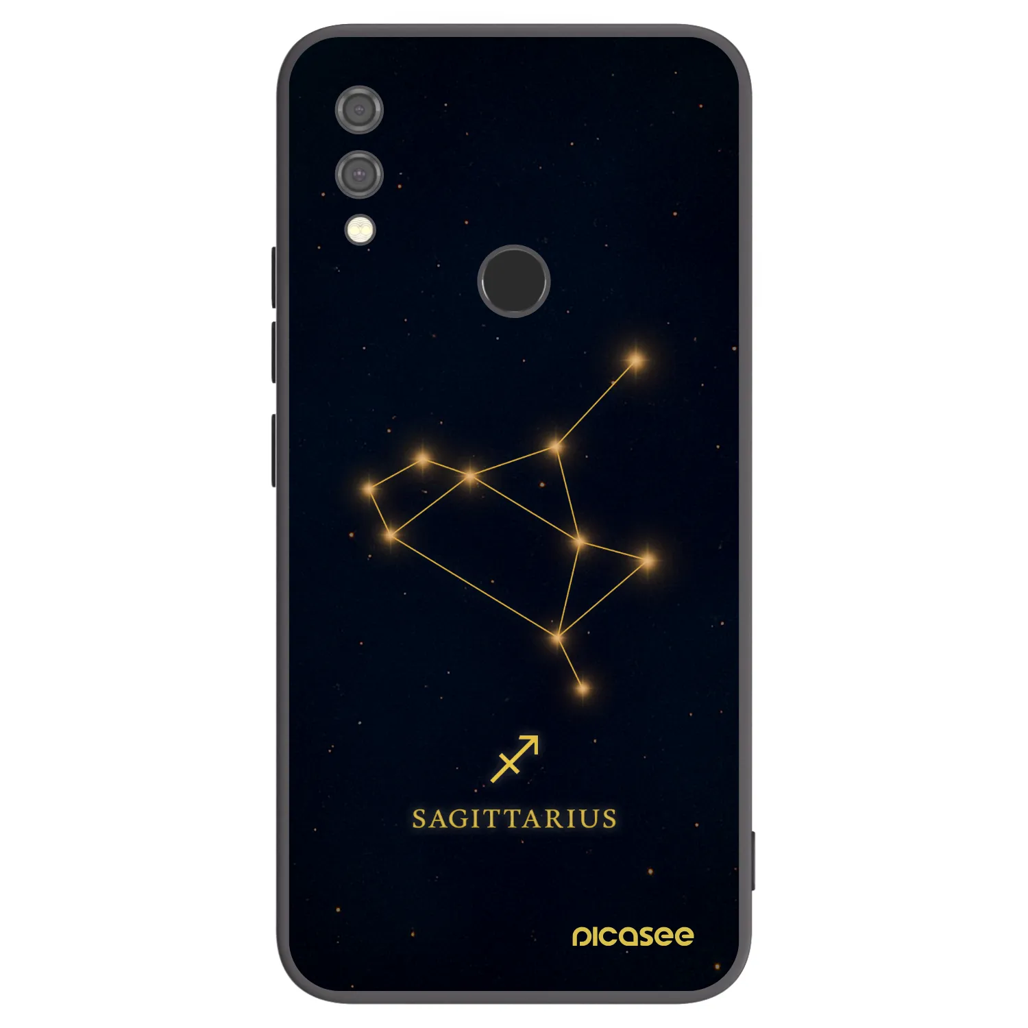 Picasee Xiaomi Redmi Note 7 Hülle - Schwarzes Silikon - SAGITTARIUS