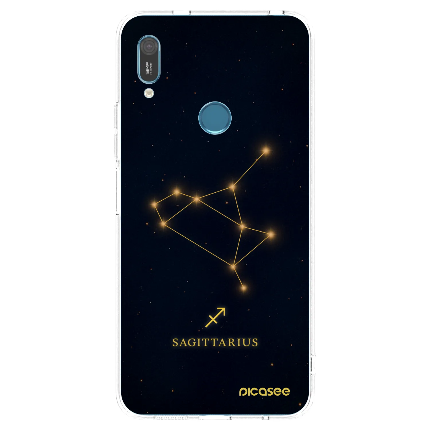 Picasee Huawei Y6 2019 Hülle - Transparentes Silikon - SAGITTARIUS