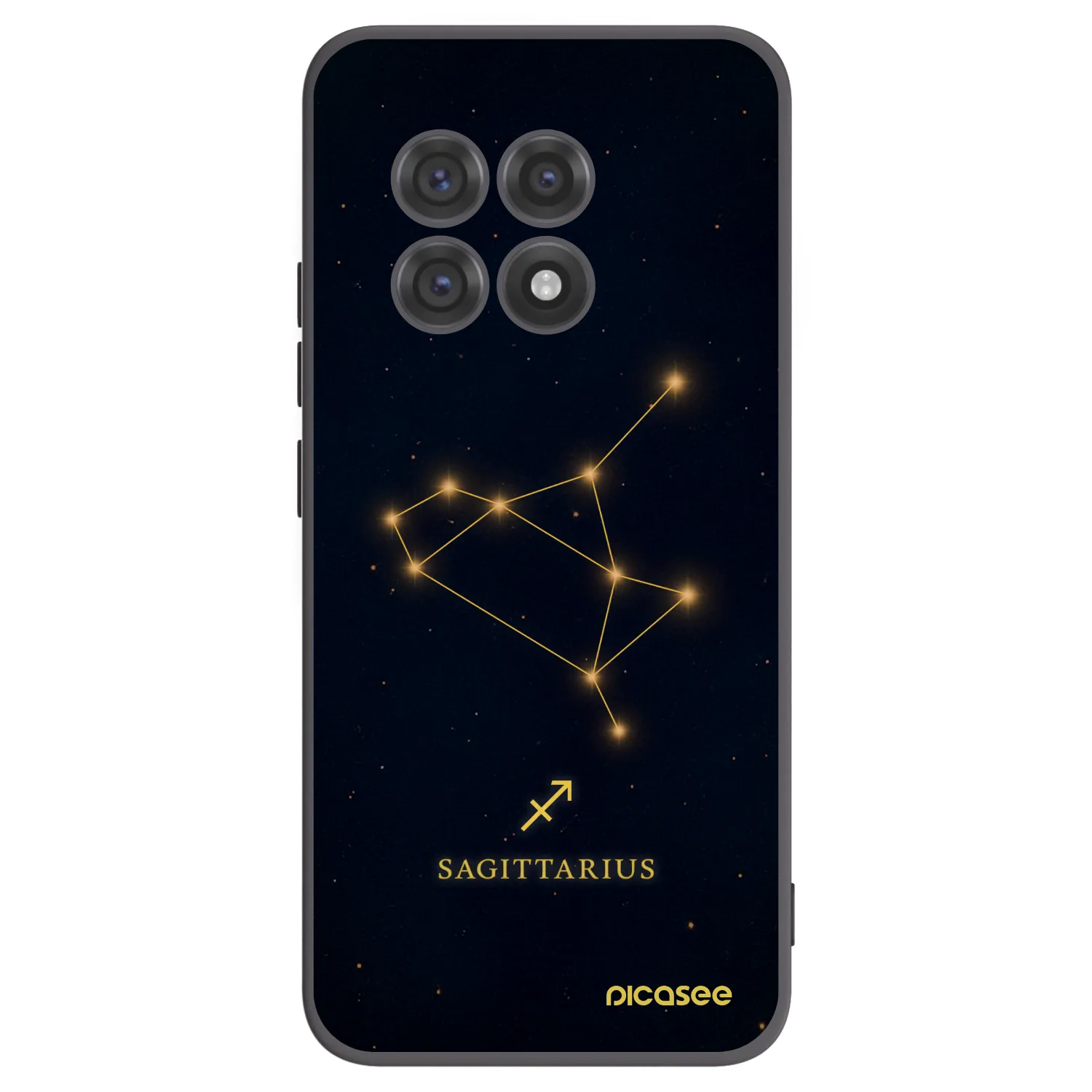 Picasee OnePlus 13R 5G Hülle - Schwarzes Silikon - SAGITTARIUS