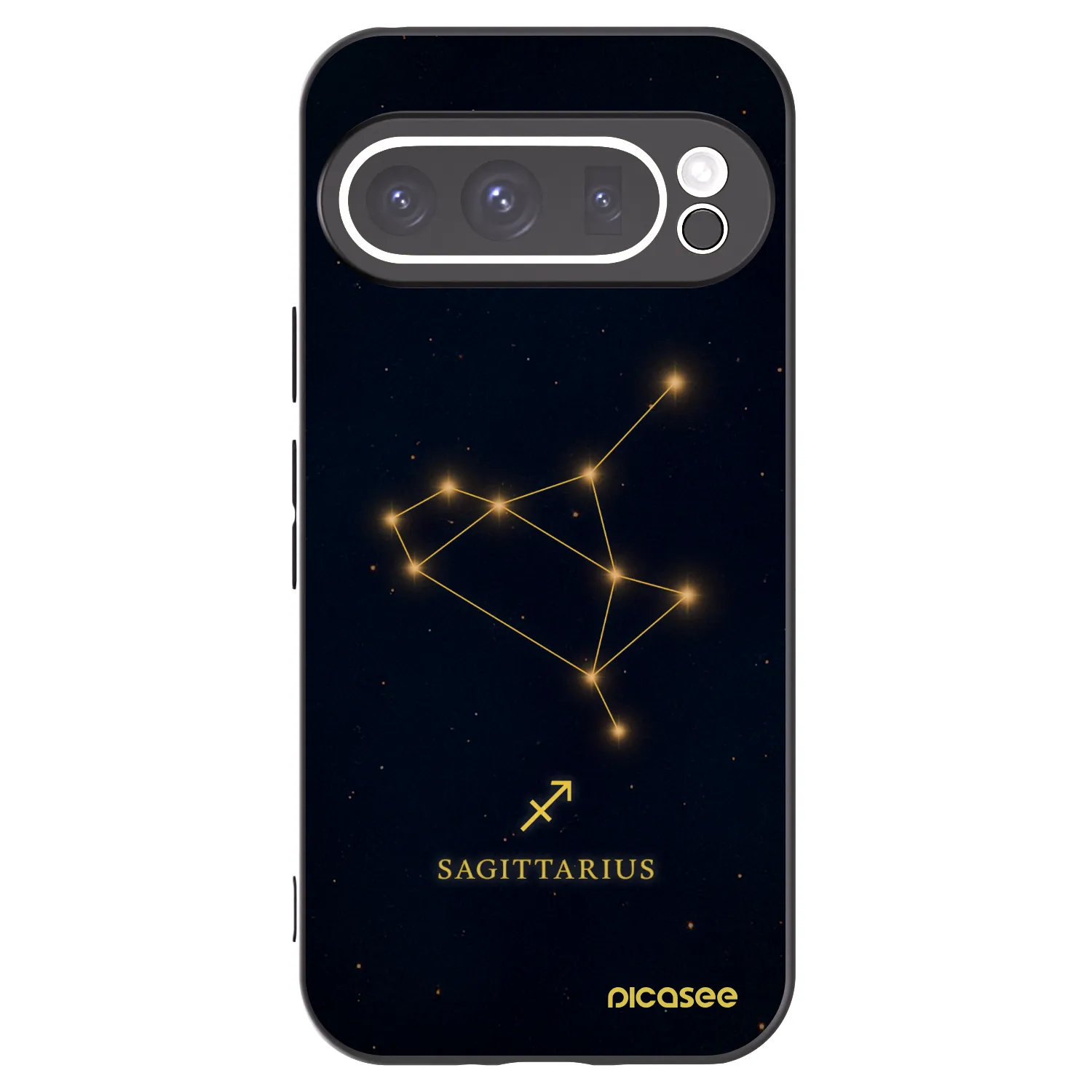 Picasee Google Pixel 9 Pro XL Hülle - Schwarzes Silikon - SAGITTARIUS