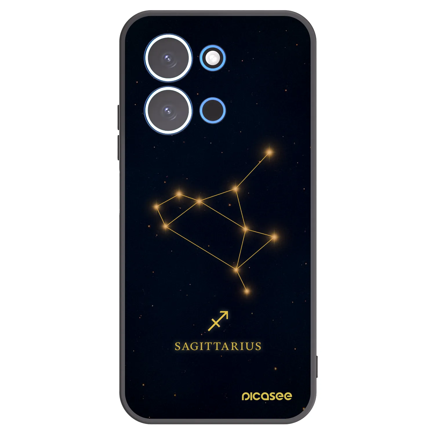 Picasee Xiaomi Redmi 15C 4G Hülle - Schwarzes Silikon - SAGITTARIUS