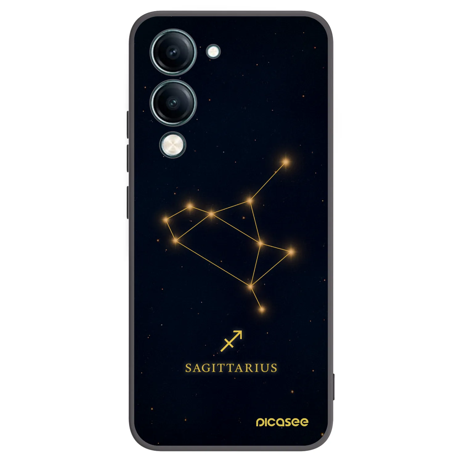 Picasee Vivo Y29s 5G Hülle - Schwarzes Silikon - SAGITTARIUS