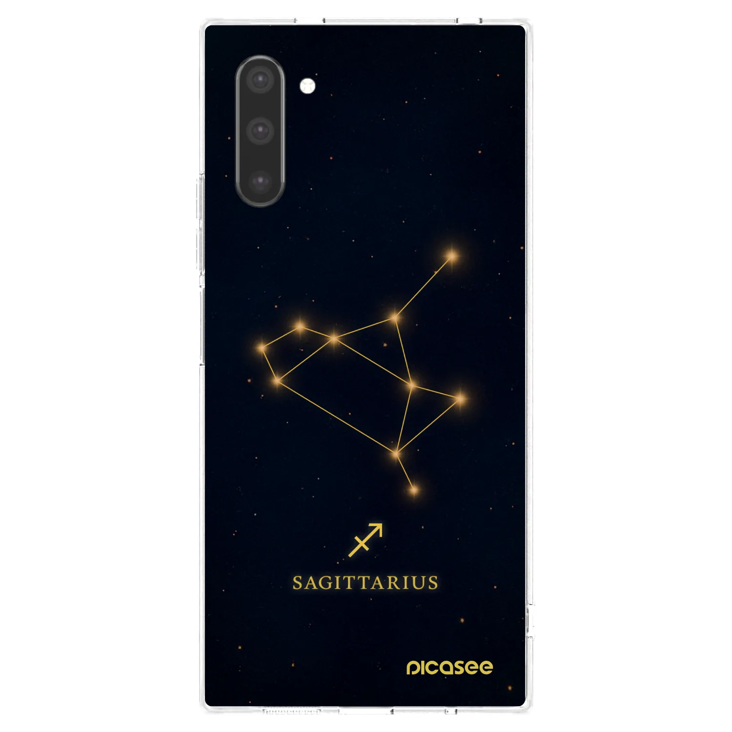 Picasee Samsung Galaxy Note 10 N970F Hülle - Transparentes Silikon - SAGITTARIUS