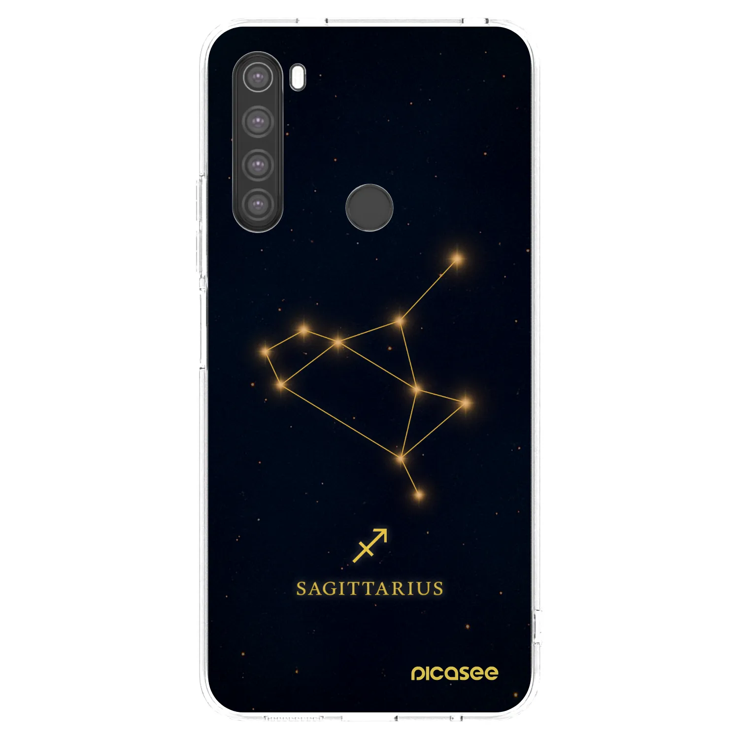 Picasee Xiaomi Redmi Note 8 Hülle - Transparentes Silikon - SAGITTARIUS