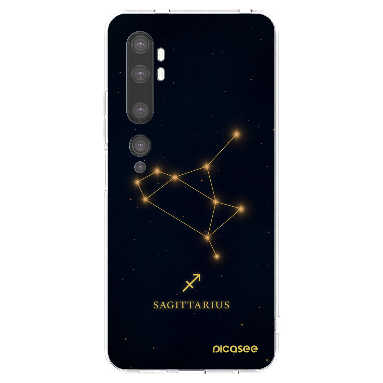 Picasee Xiaomi Mi Note 10 (Pro) Hülle - Transparentes Silikon - SAGITTARIUS