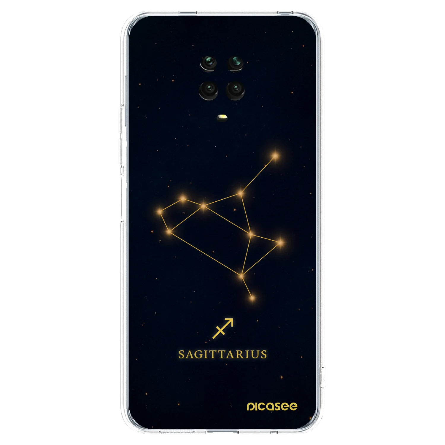 Picasee Xiaomi Redmi Note 9 Pro Hülle - Transparentes Silikon - SAGITTARIUS