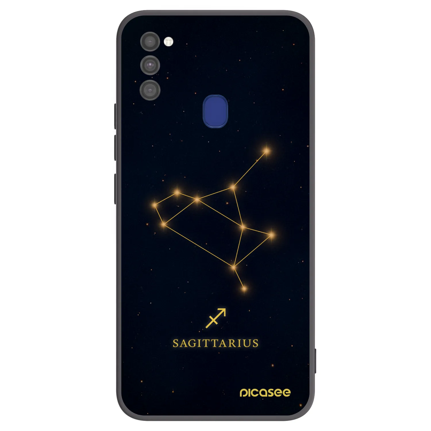 Picasee Samsung Galaxy M21 M215F Hülle - Schwarzes Silikon - SAGITTARIUS