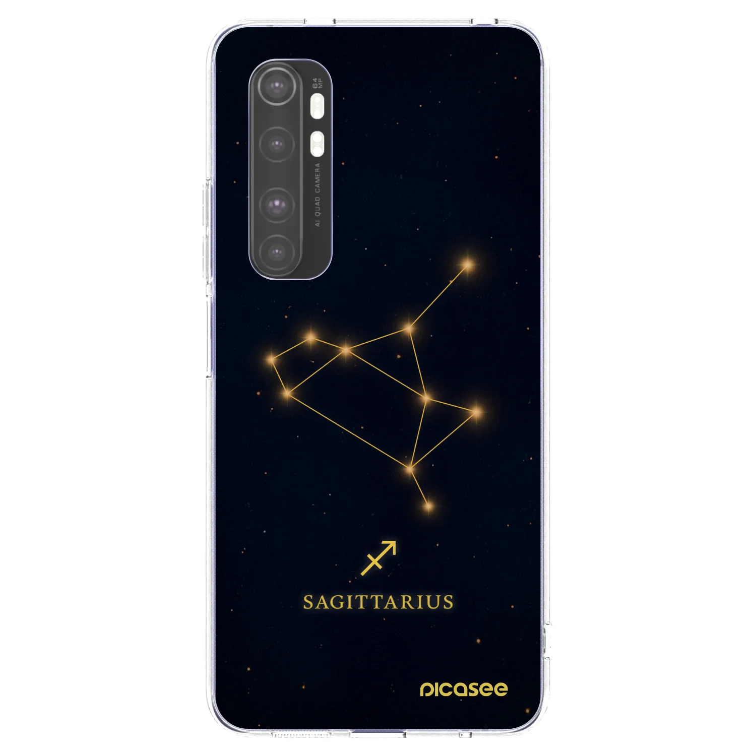 Picasee Xiaomi Mi Note 10 Lite Hülle - Transparentes Silikon - SAGITTARIUS