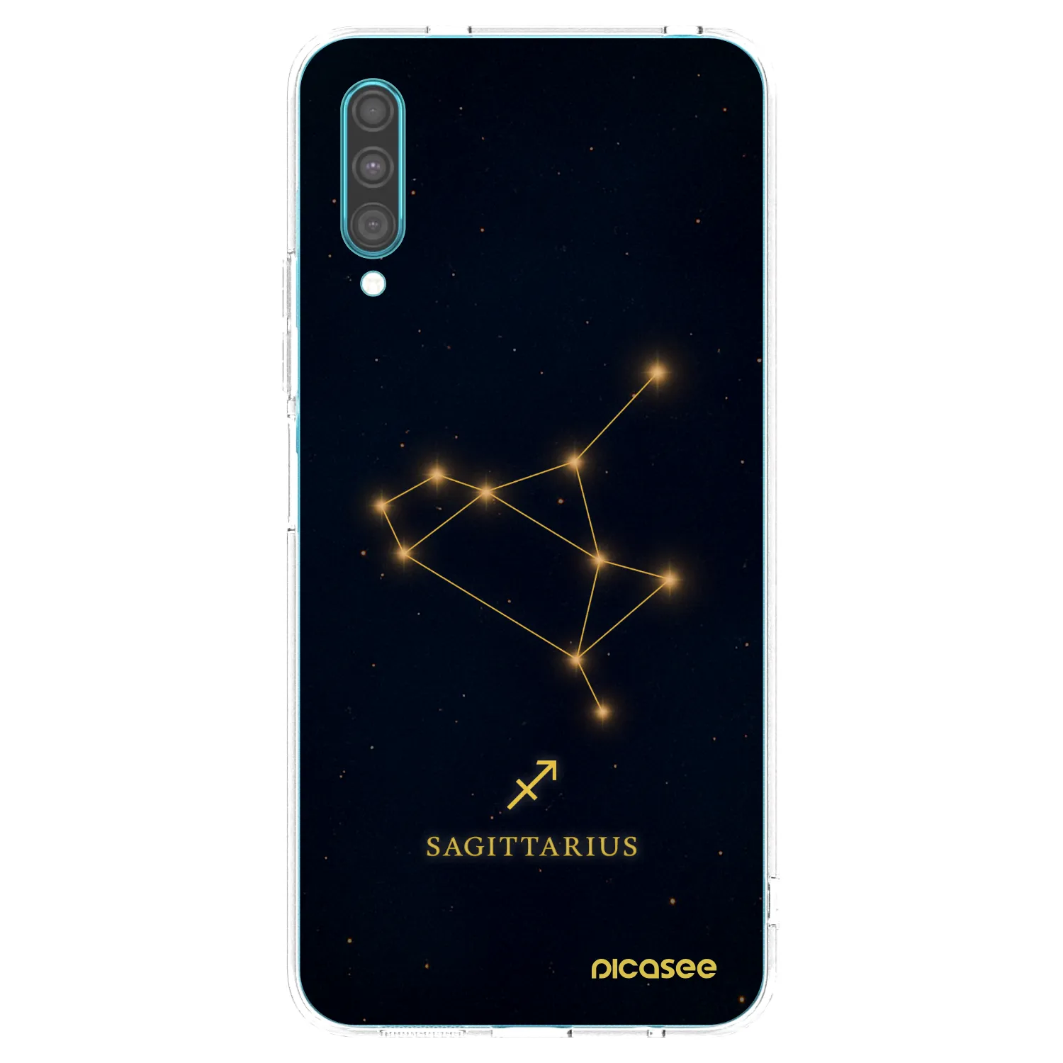 Picasee Samsung Galaxy A30s A307F Hülle - Transparentes Silikon - SAGITTARIUS