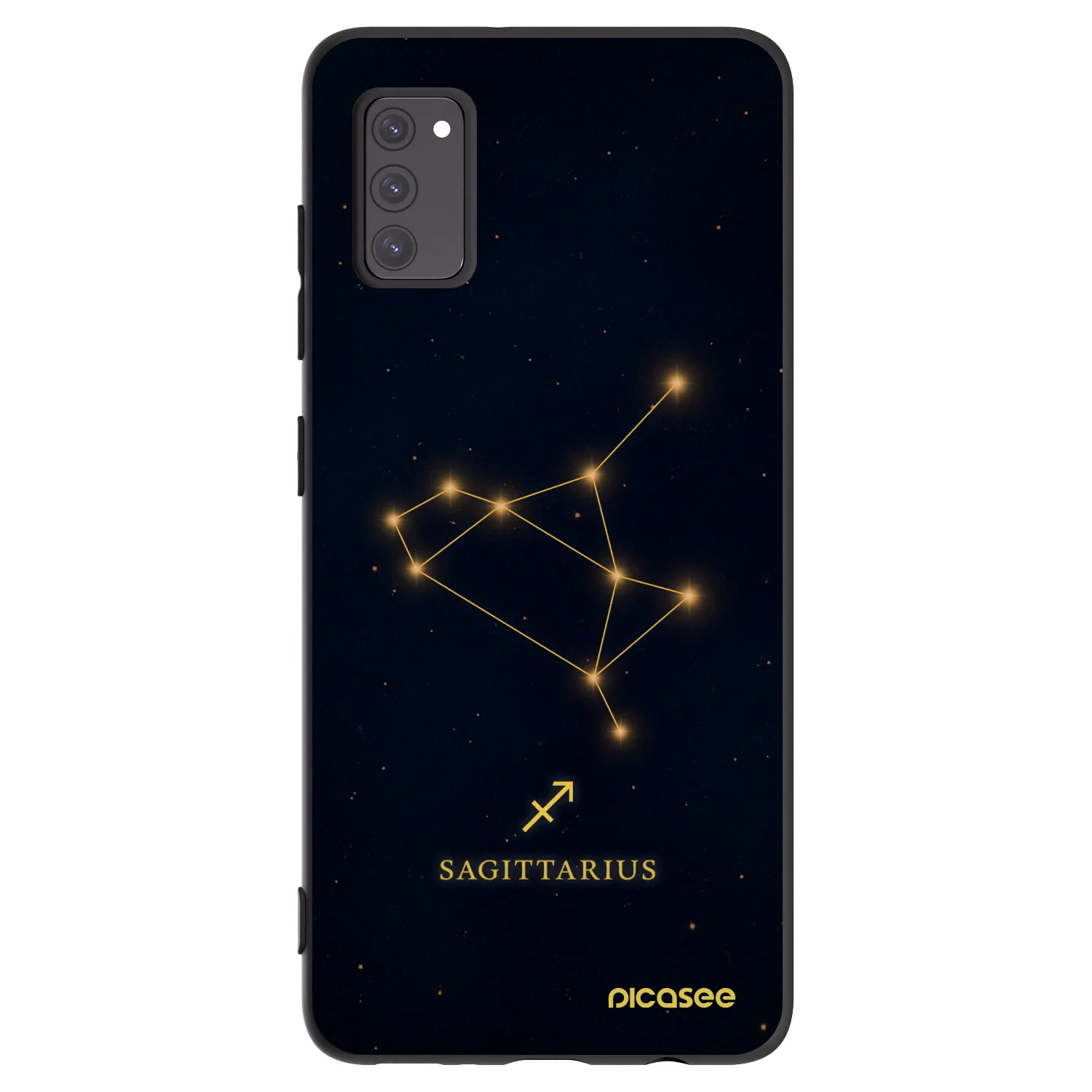 Picasee Samsung Galaxy A41 A415F Hülle - Schwarzes Silikon - SAGITTARIUS