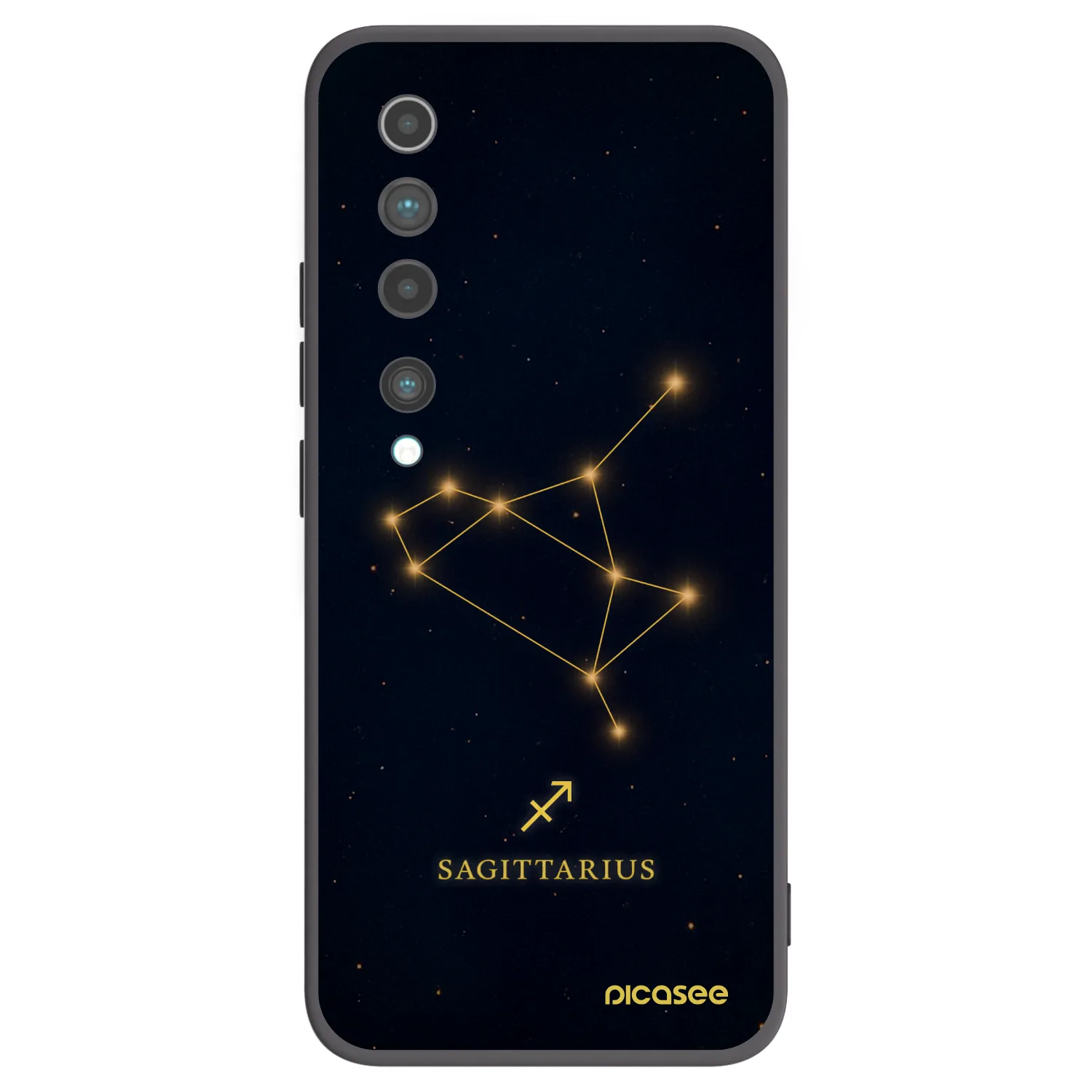 Picasee Xiaomi Mi 10 Hülle - Schwarzes Silikon - SAGITTARIUS