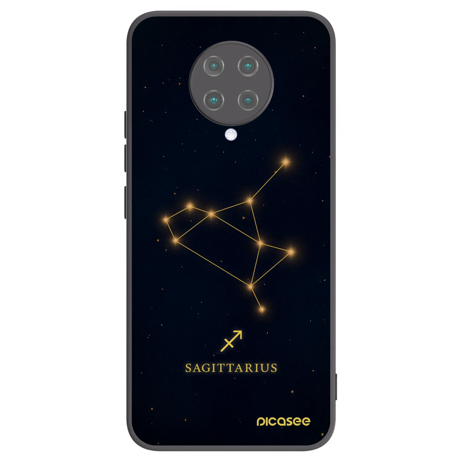 Picasee Xiaomi Poco F2 Pro Hülle - Schwarzes Silikon - SAGITTARIUS