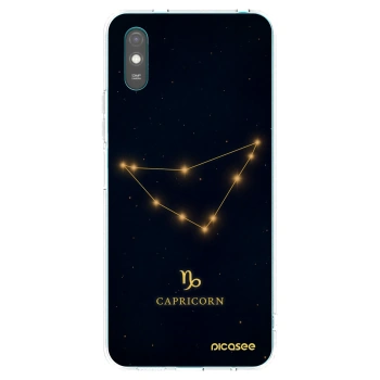 Picasee Xiaomi Redmi 9A Hülle - Transparentes Silikon - CAPRICORN