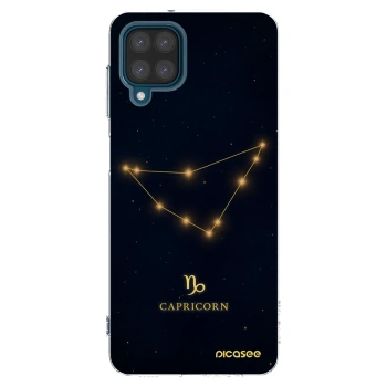 Picasee Samsung Galaxy A12 A125F Hülle - Transparentes Silikon - CAPRICORN