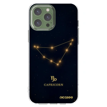 Picasee Apple iPhone 13 Pro Max Hülle - Transparentes Silikon - CAPRICORN