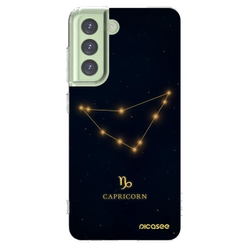 Picasee Samsung Galaxy S21 FE 5G Hülle - Transparentes Silikon - CAPRICORN