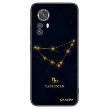 Picasee Xiaomi 12 Pro Hülle - Schwarzes Silikon - CAPRICORN