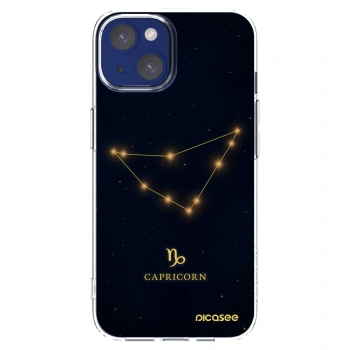 Picasee Apple iPhone 14 Hülle - Transparentes Silikon - CAPRICORN