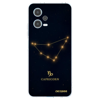 Picasee Xiaomi Redmi Note 12 5G Hülle - Transparentes Silikon - CAPRICORN