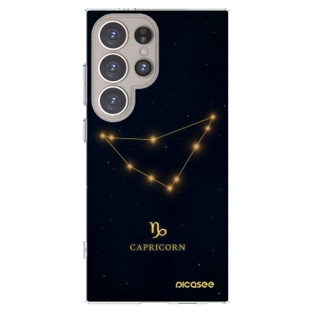 Picasee Samsung Galaxy S24 Ultra S928B 5G Hülle - Transparentes Silikon - CAPRICORN