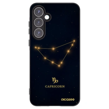Picasee Samsung Galaxy A55 5G A556B Hülle - Schwarzes Silikon - CAPRICORN