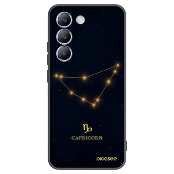 Picasee Vivo V40 SE 5G Hülle - Schwarzes Silikon - CAPRICORN