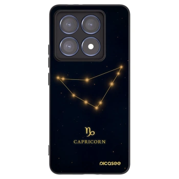 Picasee Xiaomi 14T Pro Hülle - Schwarzes Silikon - CAPRICORN