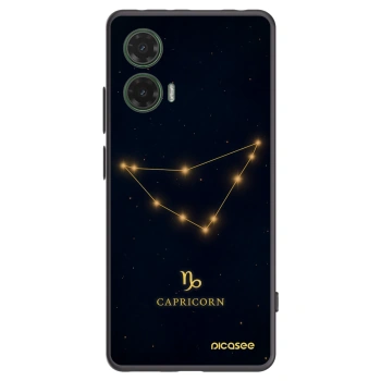 Picasee Motorola Moto G35 5G Hülle - Schwarzes Silikon - CAPRICORN