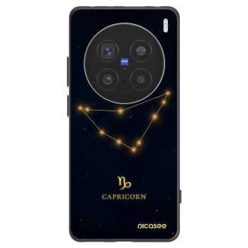 Picasee Vivo X200 Pro Hülle - Schwarzes Silikon - CAPRICORN