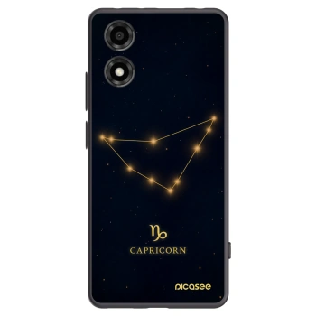 Picasee Motorola Moto E14 Hülle - Schwarzes Silikon - CAPRICORN