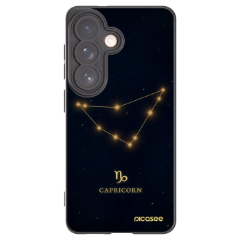 Picasee Samsung Galaxy S26 Hülle - Schwarzes Silikon - CAPRICORN