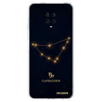Picasee Xiaomi Redmi Note 9 Pro Hülle - Transparentes Silikon - CAPRICORN