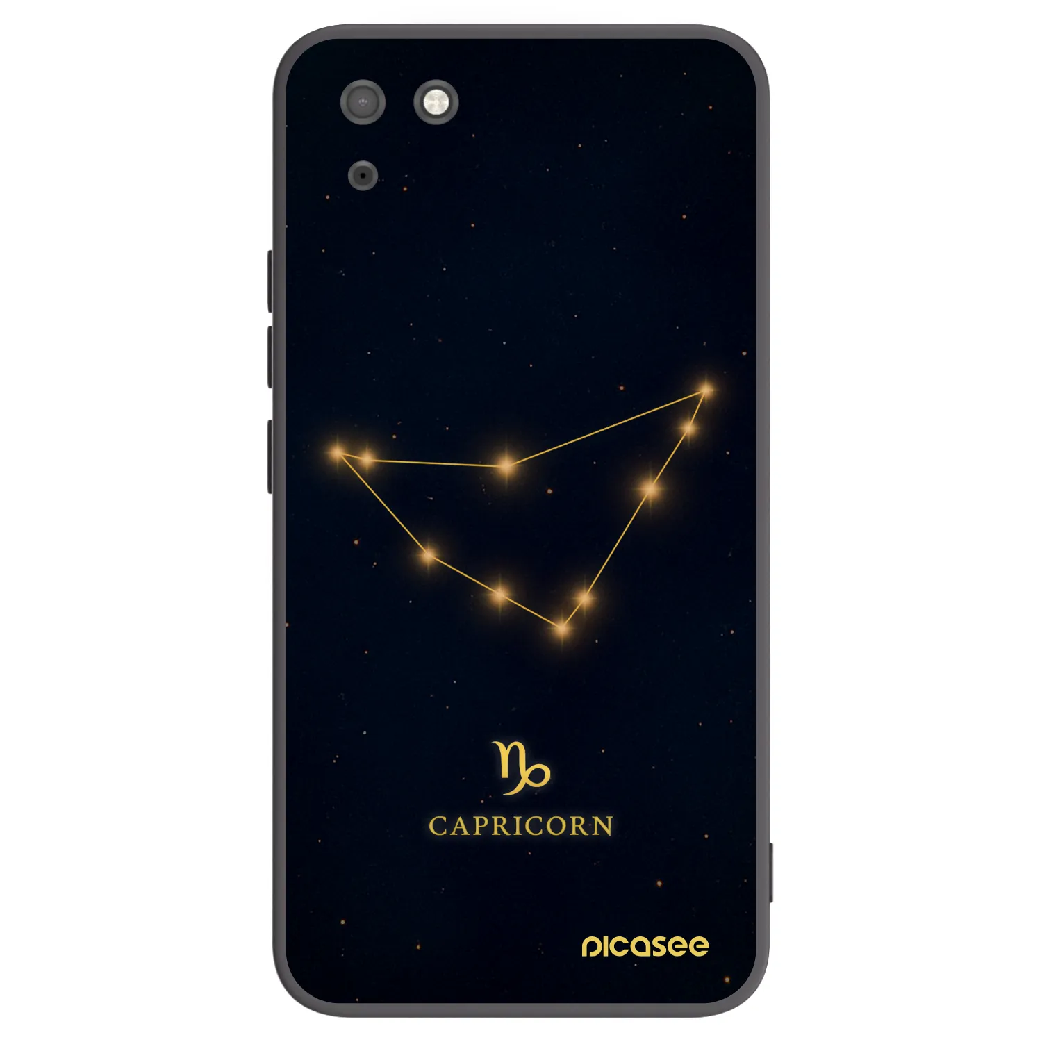 Picasee Huawei Y5P Hülle - Schwarzes Silikon - CAPRICORN