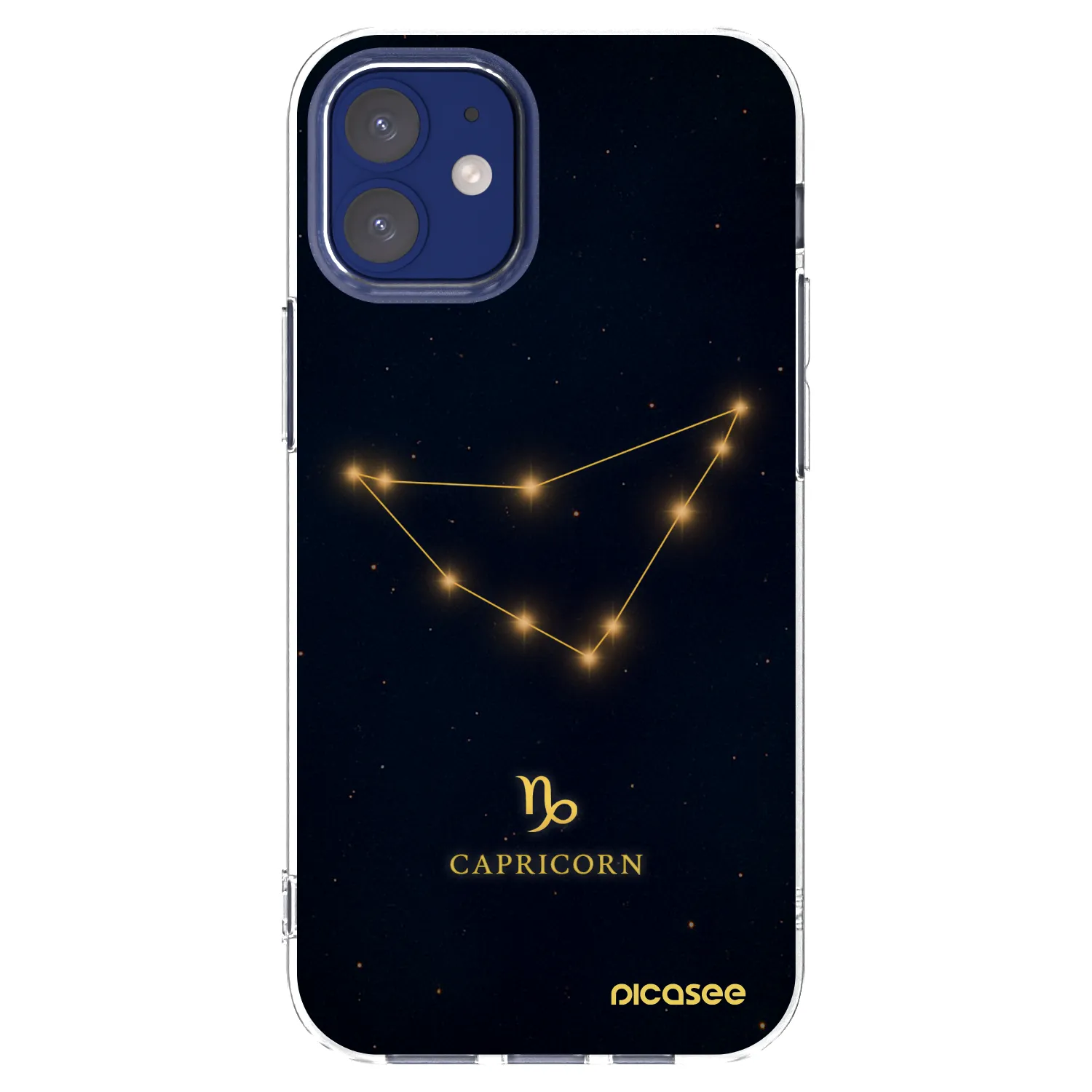 Picasee Apple iPhone 12 mini Hülle - Transparentes Silikon - CAPRICORN