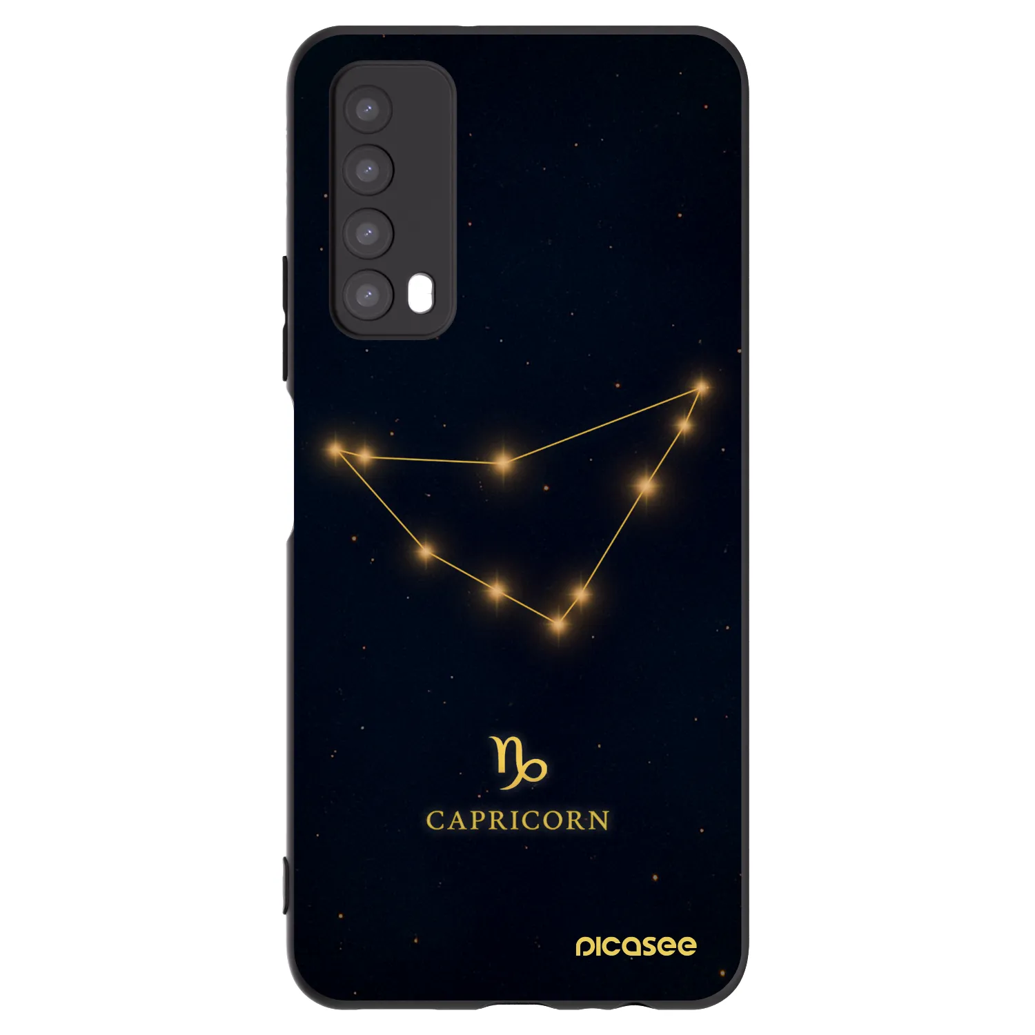 Picasee Huawei P Smart 2021 Hülle - Schwarzes Silikon - CAPRICORN
