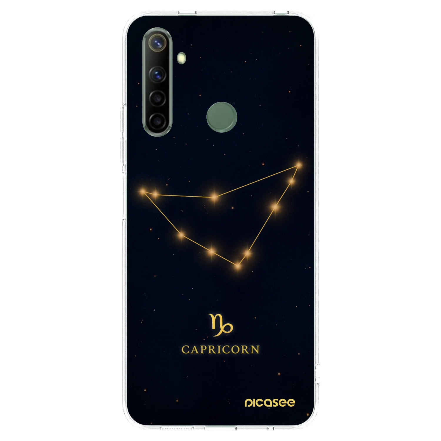Picasee Realme 5 Hülle - Transparentes Silikon - CAPRICORN