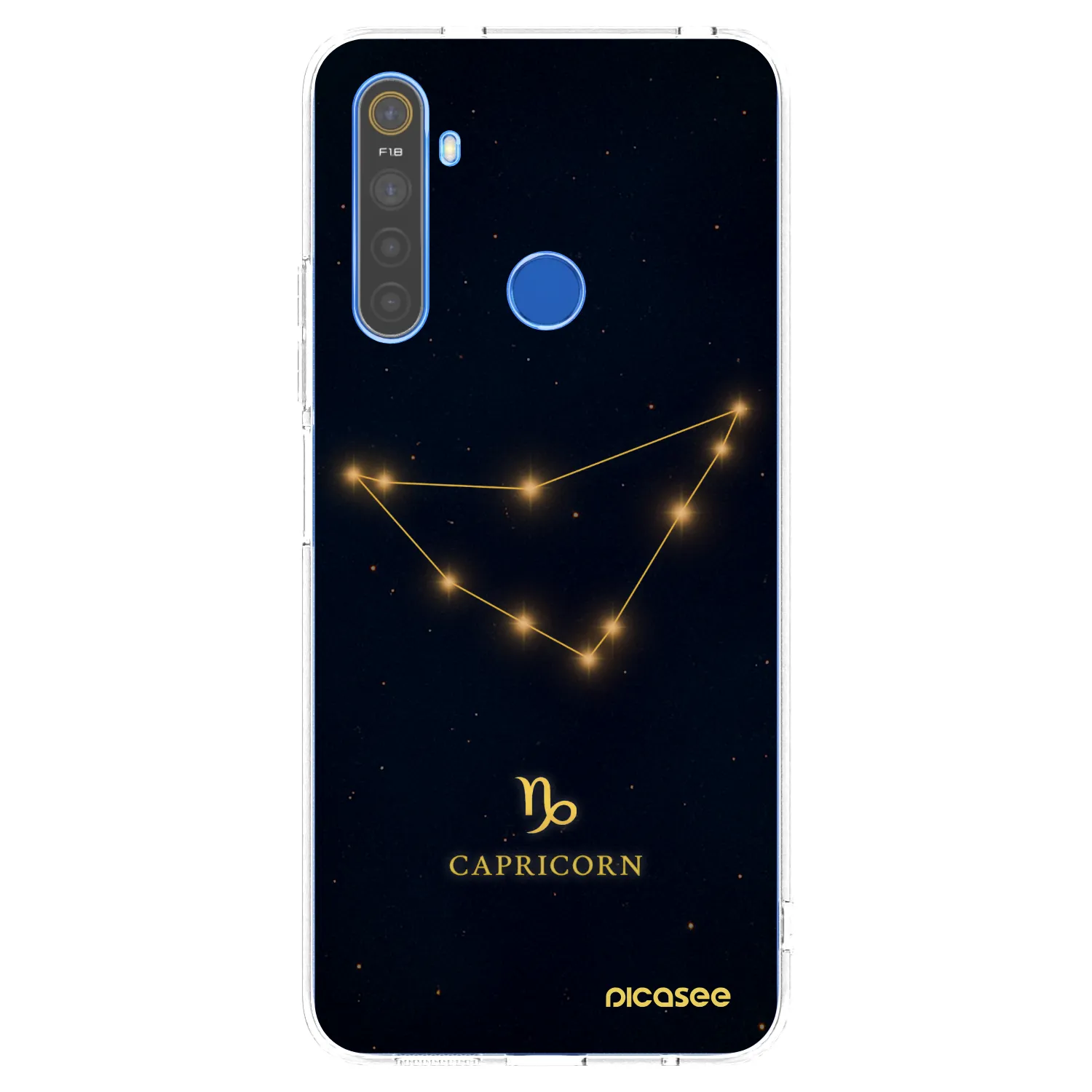 Picasee Realme 5 Hülle - Transparentes Silikon - CAPRICORN